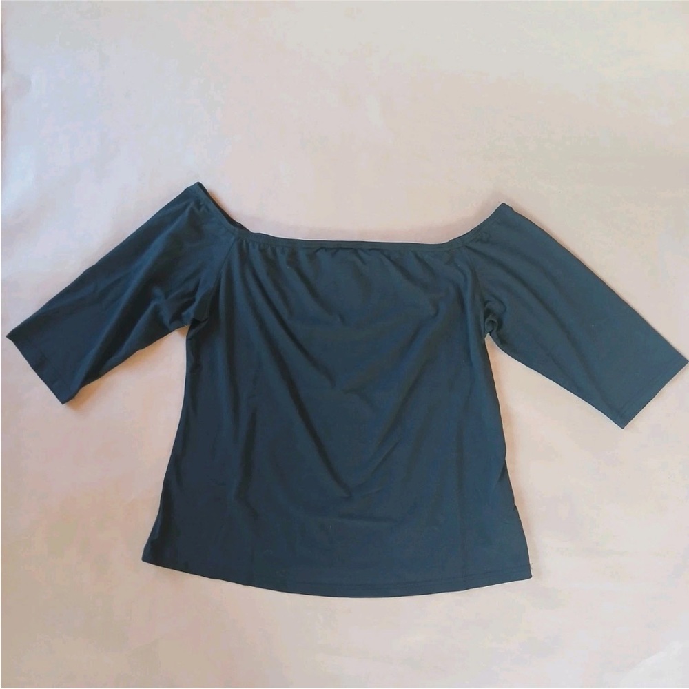 Shein Curve Top Womens plus size 2XL Black Shirt Basic Minimalist chic classic
